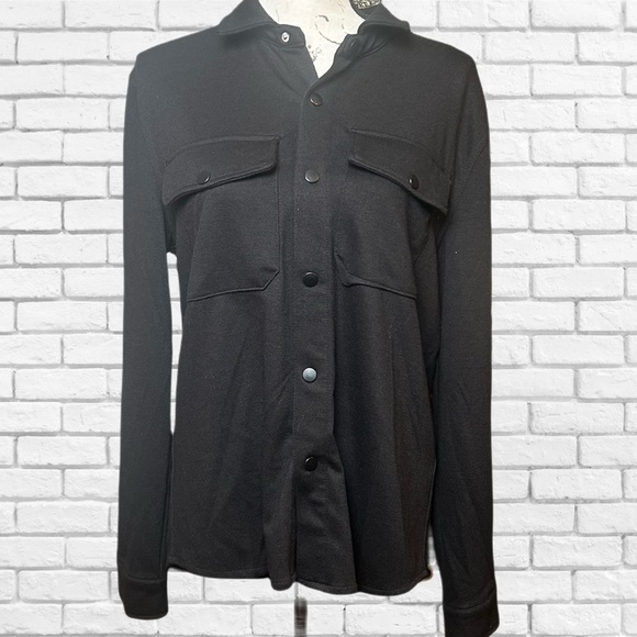Industry Black Button-Up Shirt - Picture 1 of 6